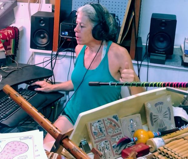 Barbara producing Indigenous Sounds radio show 2020